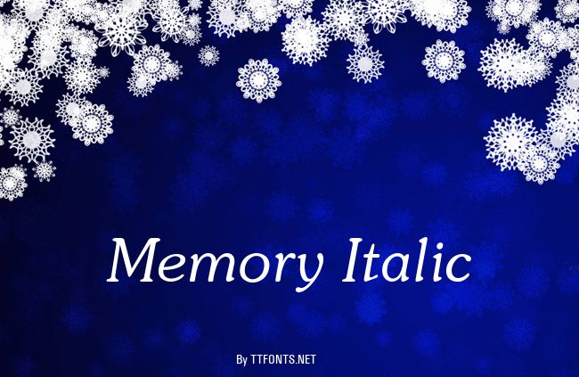 Memory Italic example